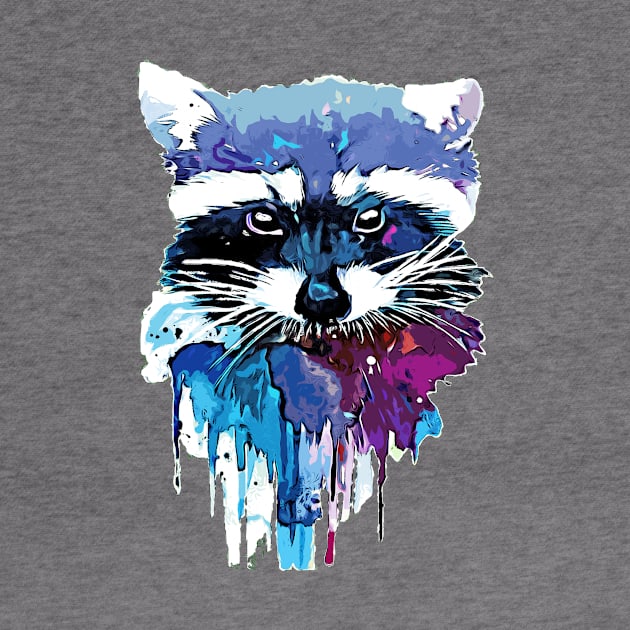 Cool racoon ART Watercolor print by CenterForward